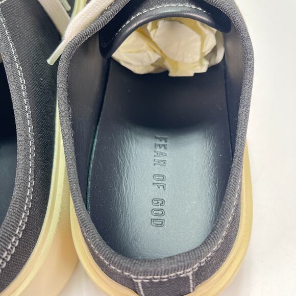 Fear of God 101 Backless Black Canvas Luxury Slip On Sneakers Mens Sz 10.5 EU 43 main image 11